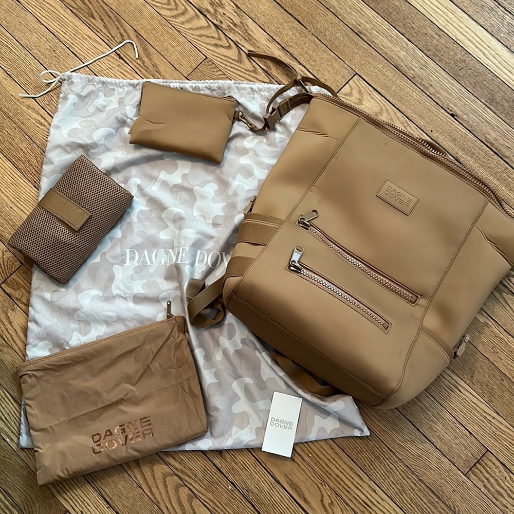 Dagne Dover Tan Backpack Set